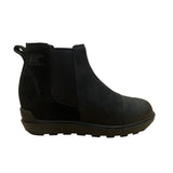 Sorel Women’s Black Suede Lug Sole Pull-On Evie ll Chelsea Boots Size 6