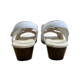 SAS Women’s Sunburst White Leather Adjustable Strap Open-Toe Sandals Size 7N