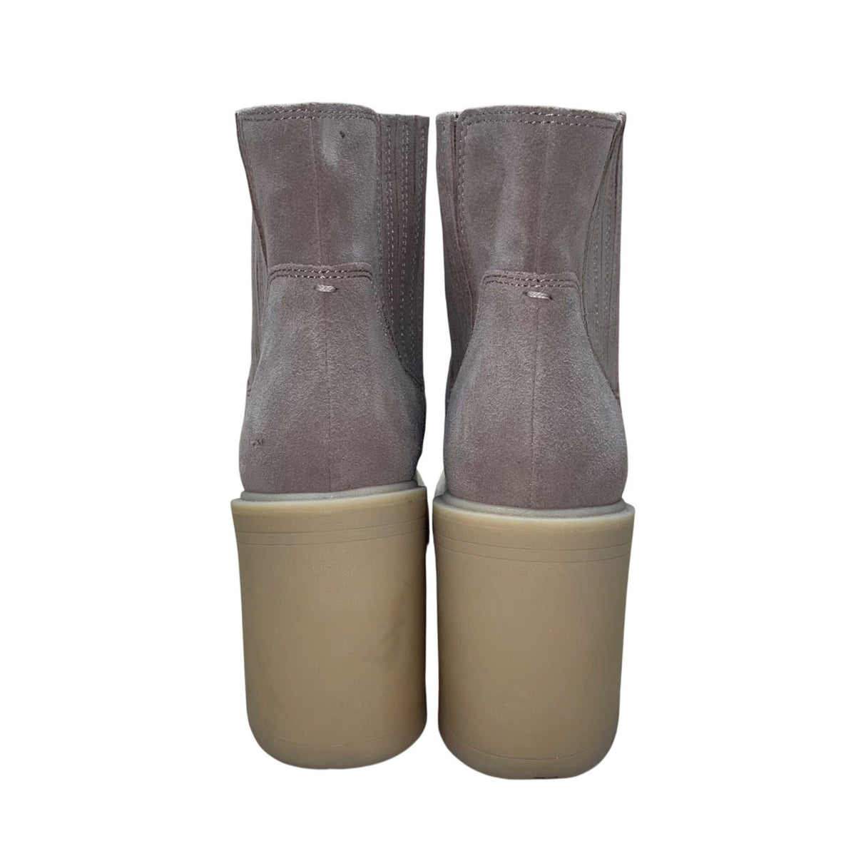D Vita Women’s Gray Suede Caster Heeled Ankle Boots Size 11W
