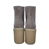D Vita Women’s Gray Suede Caster Heeled Ankle Boots Size 11W