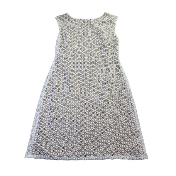 Jessica Howard Womens Beige Polyester Sleeveless A-Line Dress Geometric Size 12