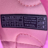 Teva Girls Pink Adjustable Strap Lightweight Comfort Sandals Size 6
