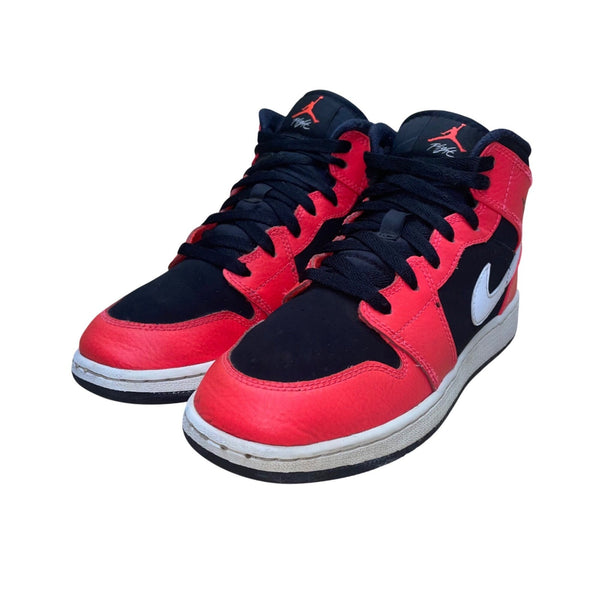 Nike Air Jordan 1 Youth Leather Infrared 23 High-Top Basketball Shoes Sz 6Y
