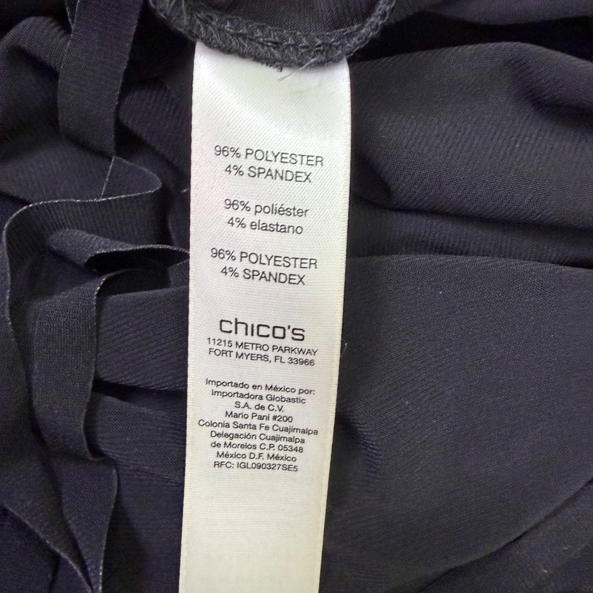 Chicos Womens Black Fringe Short Dress Stylish Evening Wear Size 2