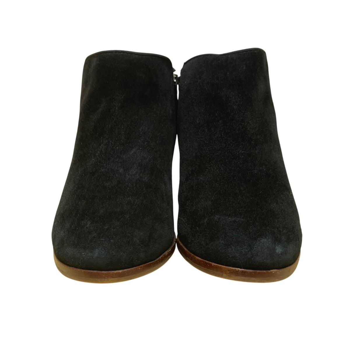 Sam Edelman Women’s Black Suede Leather Block Heel Side Zip Ankle Boots Size 7M