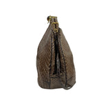 Judith Leiber Women's Brown Snake Skin & Wristlet Combo crossbody Bag Sz M