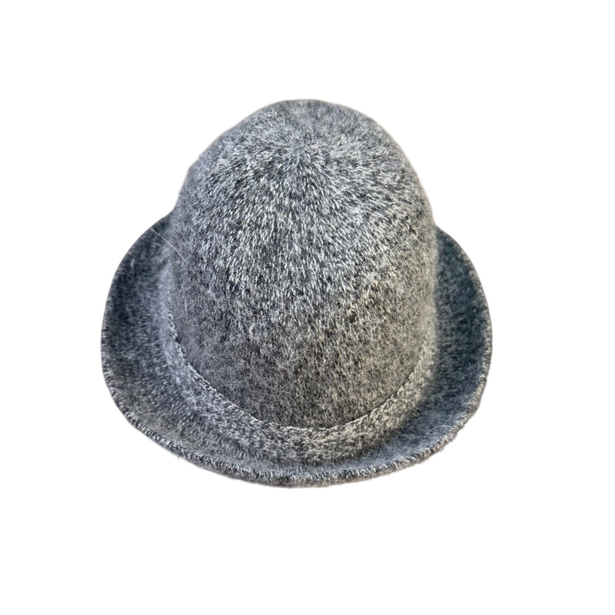 Vivante Womens Gray Wool Angora Blend Textured Bucket Hat