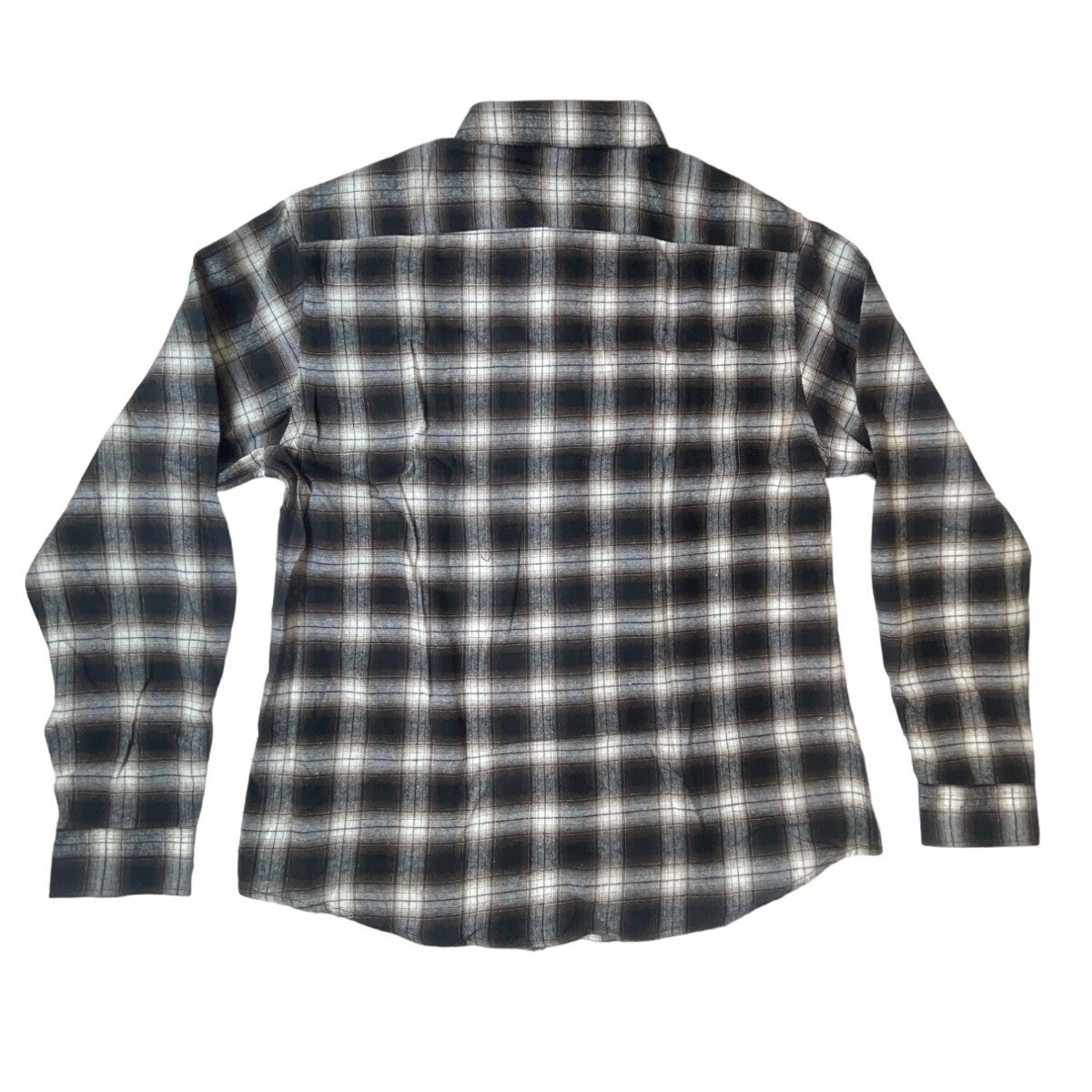 Men's Brown Plaid Button Up Long Sleeve Shirt Sz XXL