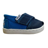 Toms Baby Navy & Blue Canvas Lightweight Slip-On Alpargata Shoes Sz T2