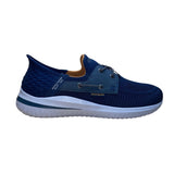 Skechers Men’s Navy Mesh Vegan Slip-Ins Memory Foam Wide Fit Sneakers Size 12