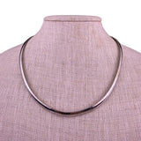 Milor Womens Silver Sterling Omega Chain Necklace 925 Italy Artisan Design