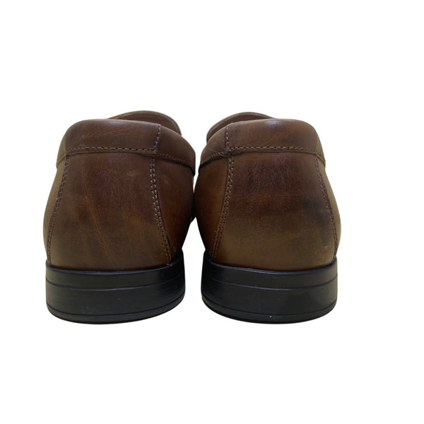 Clarks Men’s Brown Leather Soft Cushion Insole Slip-On Penny Loafers Size 8