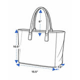 Mark & Graham Women’s Red Leather Gold BCB Initial Details Tote Bag Size L