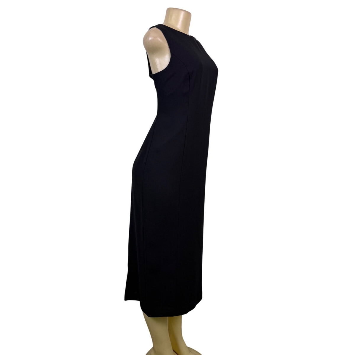 Maggy London Womens Black Polyester Sleeveless Midi Dress Keyhole Back Size 12