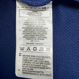 Adidas Mens Blue Polyester Polo Shirt  Embroidered Logo Short Sleeve Size XL