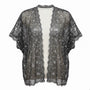 Dreamkeeper Collection Womens Black Sheer Kimono Stars Embellished Open Front OS