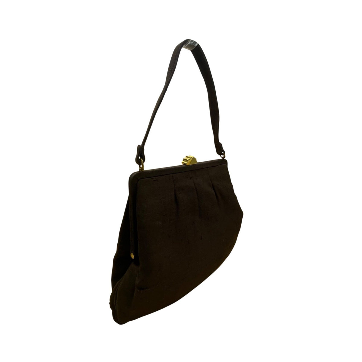 Vintage Saks Fifth Avenue By Coblentz Women’s Brown Framed Gold Clasp Purse