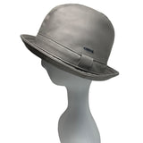 Vintage Kangol Unisex Gray Leather Fedora Hat Sz L -  17in Head Cirunmference