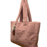 32 Degrees Women’s Mauve Sherpa Tote Bag Soft & Warm With Handles One Size