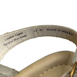 Softspots Women’s White Leather Perforated Insole Slingback Sandals Size 12N