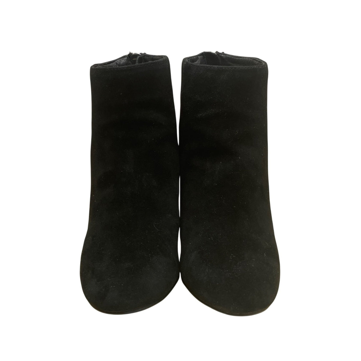Steve Madden Women’s Black Leather Zipper Closure Heeled Ankle Booties Size 6M