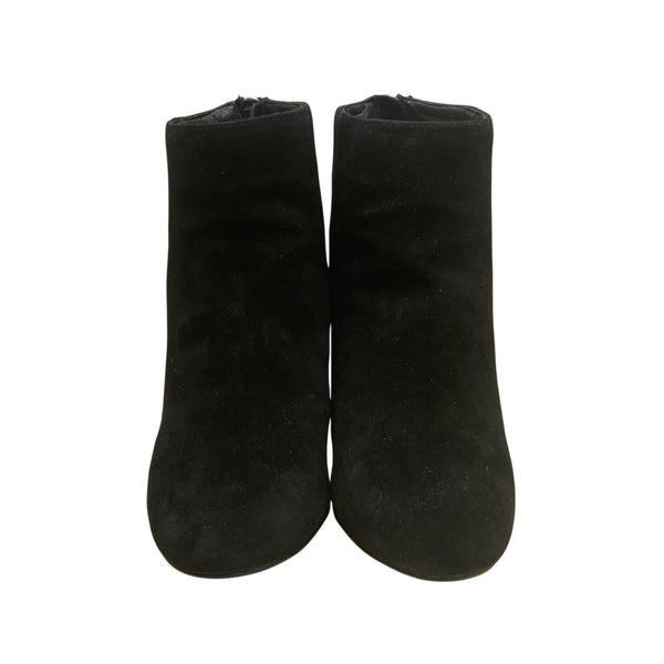 Steve Madden Women’s Black Leather Zipper Closure Heeled Ankle Booties Size 6M