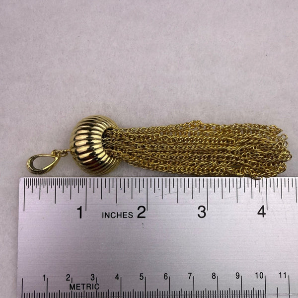 Gold Tone Chain Tassel Pendant Various Metal Jewelry Style