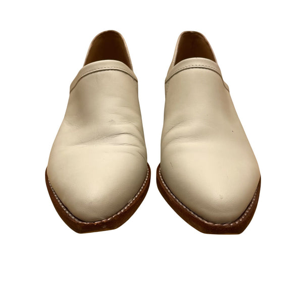 Madewell Women's White Leather Slip-On Comfort Block Heel Mule Shoes Size 7.5
