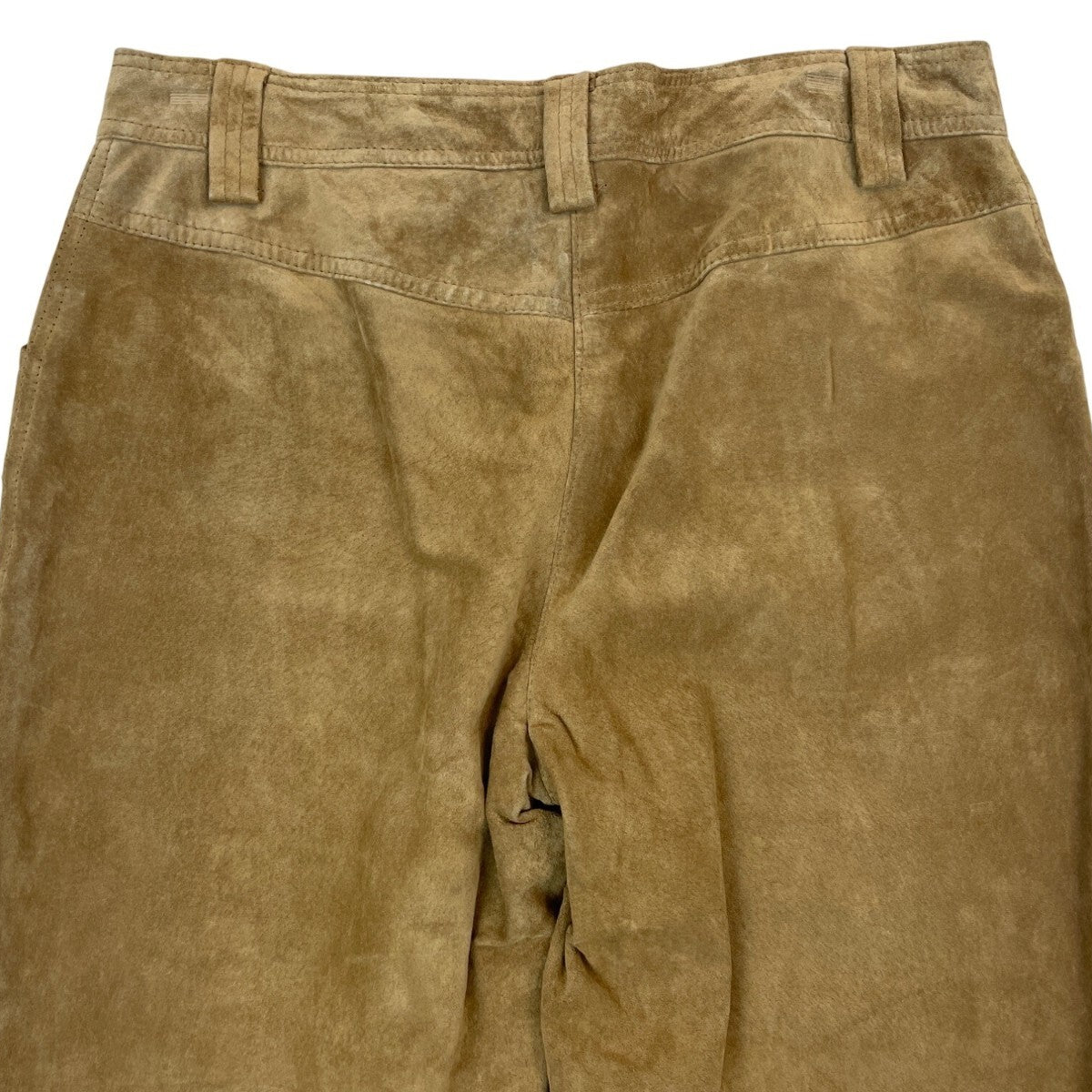 Context Women’s Tan Leather High-Waisted Flared Pants Size 6 - New