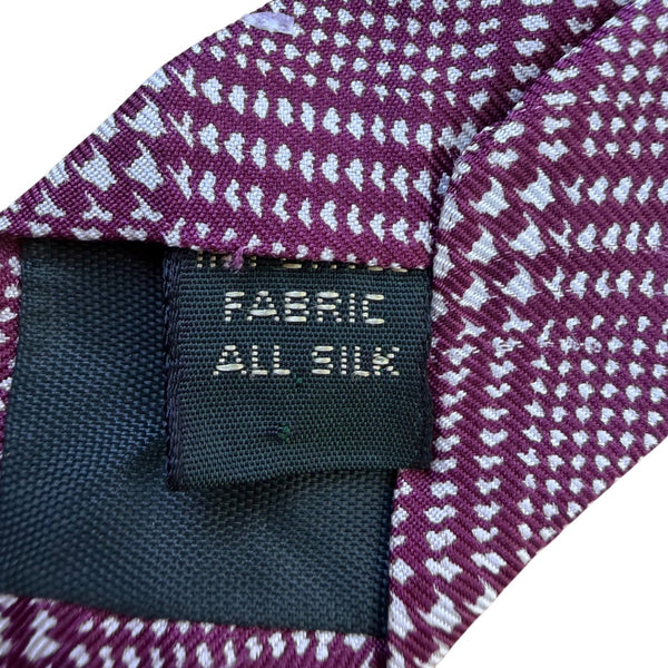 BERT PULITZER Mens Purple Plaid All Silk Tie Made In U.S.A Stylish Pattern