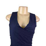 J. By J.Crew Women’s Navy Cotton Blend Sleeveless Wrap Dress Casual Fit  Size 00