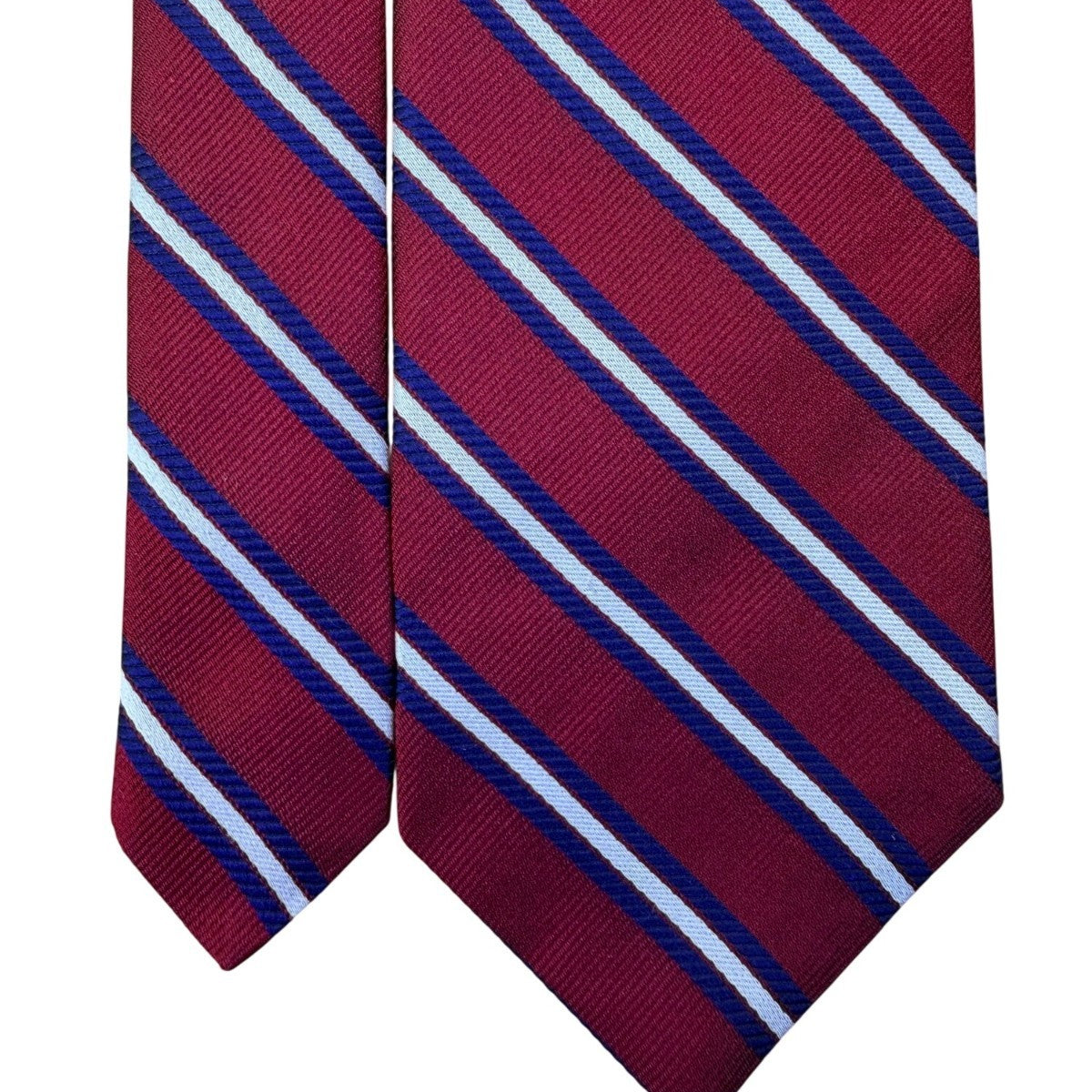 Brooks Brothers Mens Red & Blue Striped Silk Tie Classic Business Neckwear