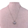 Aposhine Womens Silver Tone Rhinestone Heart Pendant Necklace With Chain Jewelry