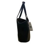 Michael Kors Women’s Black Leather With Logo Accents Portia Small Tote Bag