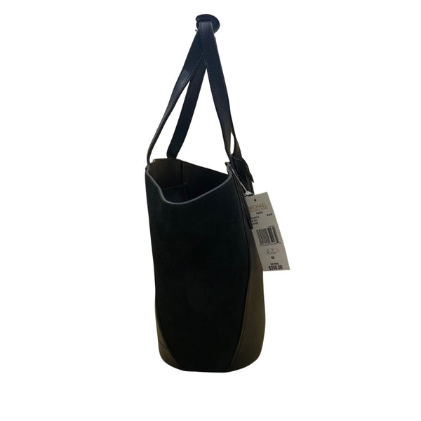 Michael Kors Women’s Black Leather With Logo Accents Portia Small Tote Bag