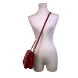 Coach Women’s Ruby Red Glove-Tanned Leather Turnlock Closure Crossbody Bag
