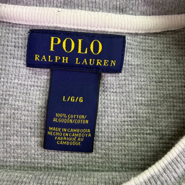 Polo Ralph Lauren Mens Gray Cotton Long Sleeve Crewneck Sweatshirt Size L