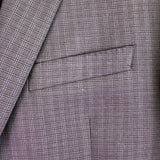 Calvin Klein Mens Navy Wool Blazer Jacket Slim Fit Checkered Two-Button Sz 40R