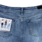 Simple Society Womens Straight Leg Distressed Denim Jeans Size 25 Premium Fabric