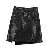 Sincerely Jules Womens Silver Lurex Sequined Crop Top & Skirt Set Size S