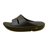 OOFOS Men’s Black Foam Lightweight Recovery Slide Sandals Size  M8/W10