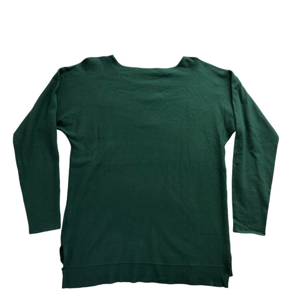 Michael Kors Womens Green Knit Sweater Lightweight Long Sleeve Sz M