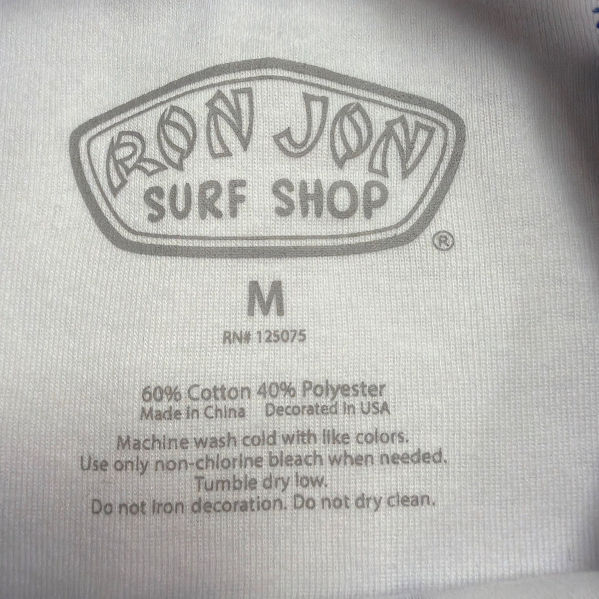 Ron Jon Womens Royal/White Surf Club Raglan Crop Top Size M