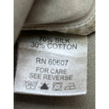Alandales Men's Green Long Sleeve Button Up Silk - Cotton Pocket Shirt Sz M