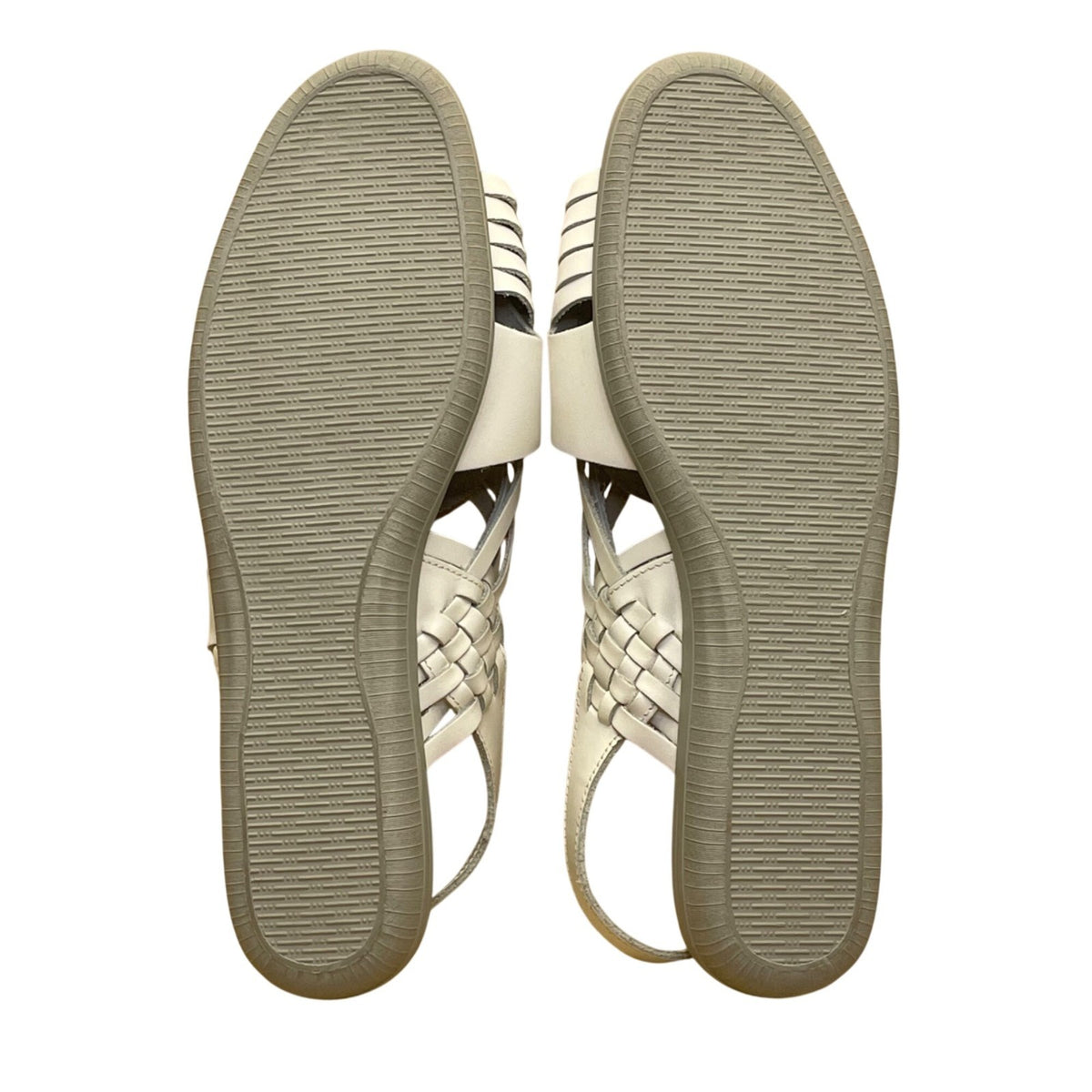 Softspots Women’s White Leather Perforated Insole Slingback Sandals Size 12N