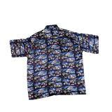 Nicole Miller Mens Black Harley Davidson Print Short Sleeve Shirt Size XL