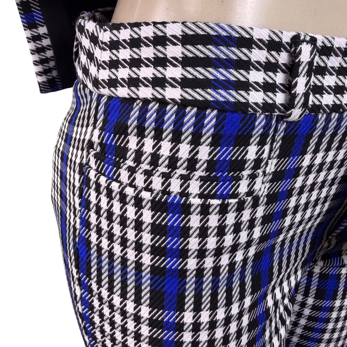 Banana Republic Womens Blue Black Plaid Pants Suit - Blazer & Slim Fit Sz 4 & 6