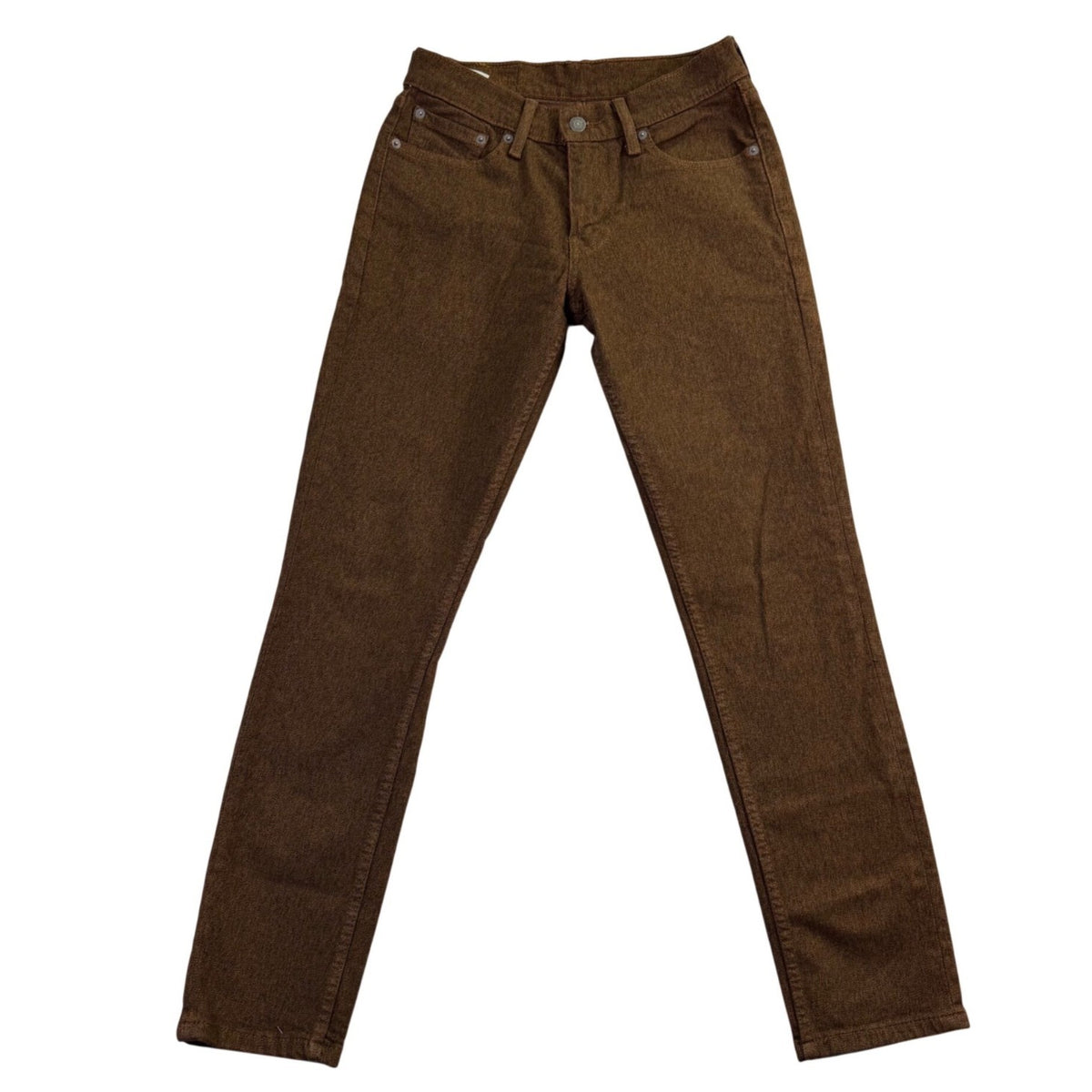 Levis Womens Brown Cotton-Blend Skinny Jeans Denim Stretch Slim Fit W28 L30