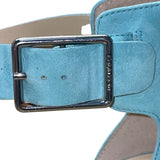 Calvin Klein Women’s Teal Suede Vivian Heeled Sandals Size 9.5M