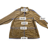 Appleseeds Womens Tan Corduroy Button-Up Jacket Two Pockets Relaxed Fit Size 1X
